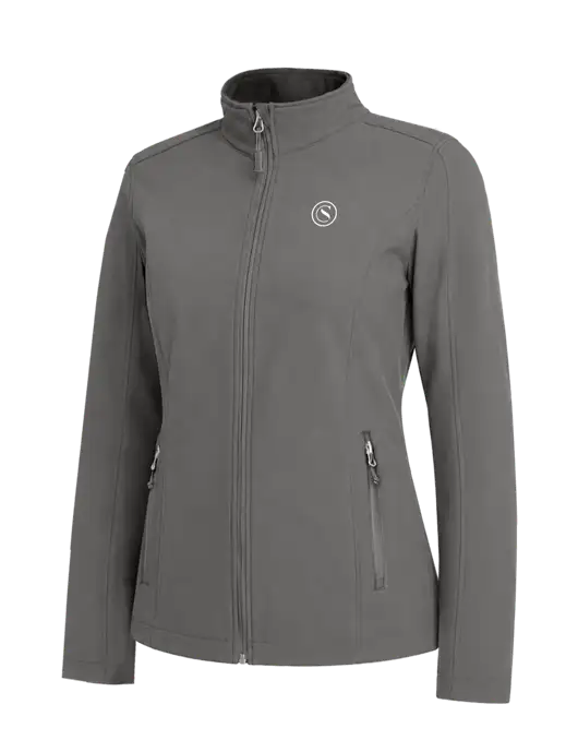 Medium Grey Womens Core Soft Shell Jacket w/Crumdale Icon Logo