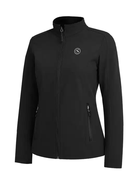 Black Womens Core Soft Shell Jacket w/Crumdale Icon Logo