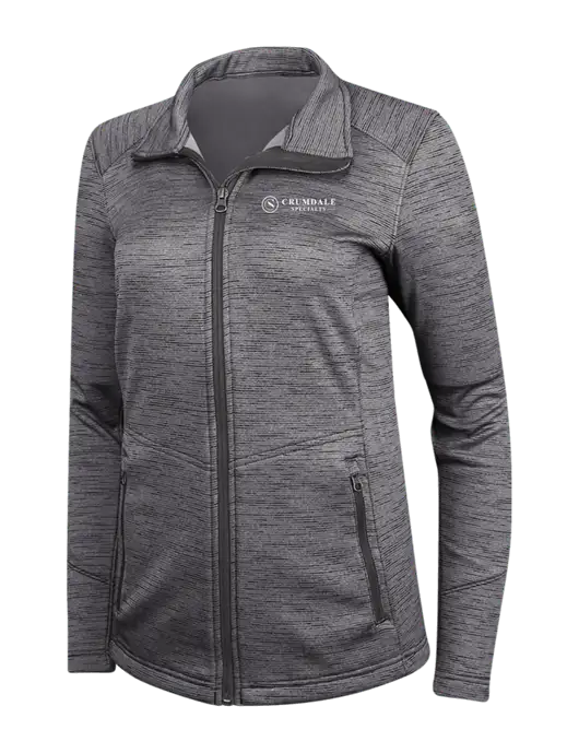 Womens Dark Grey Digi Stripe Fleece Jacket w/Crumdale Logo