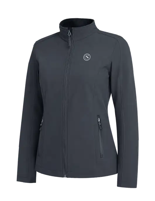 Charcoal Grey Womens Core Soft Shell Jacket w/Crumdale Icon Logo