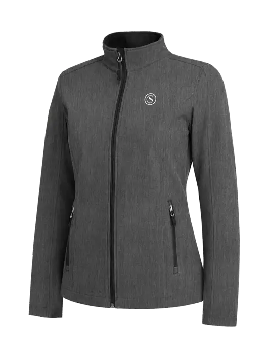 Medium Grey Heather Womens Core Soft Shell Jacket w/Crumdale Icon Logo
