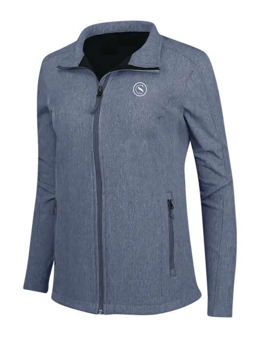 Navy Heather Womens Core Soft Shell Jacket w/Crumdale Icon Logo