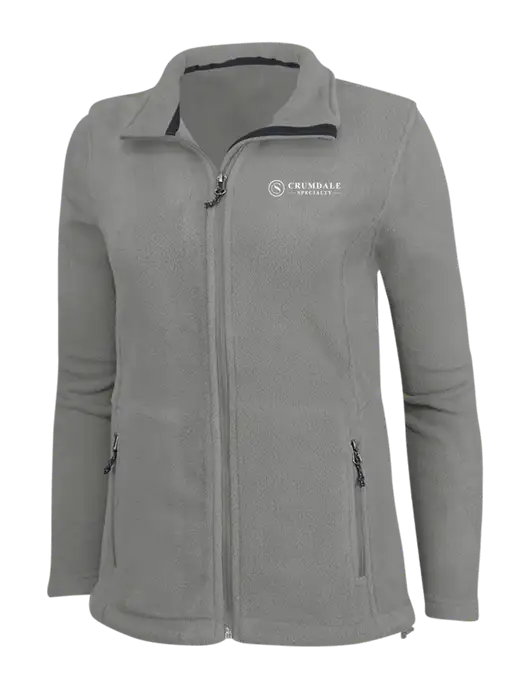 Womens Medium Grey Fleece Jacket w/Crumdale Logo