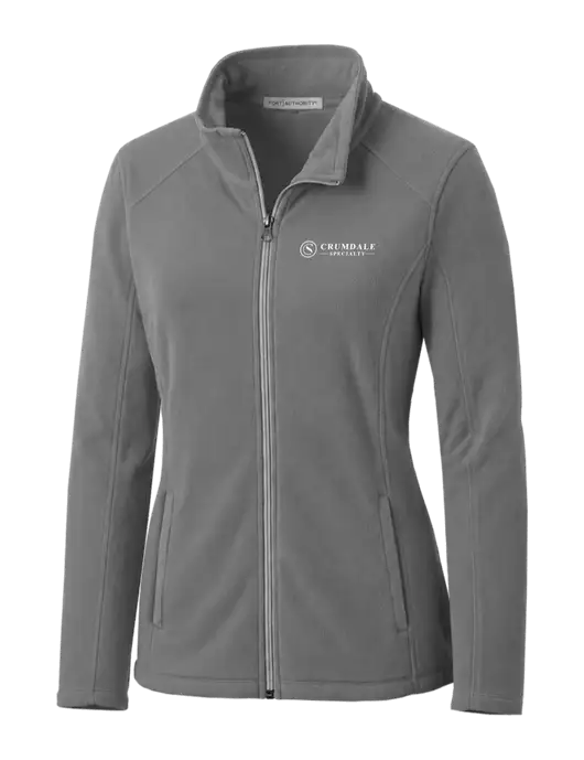 Medium Grey Womens Microfleece Jacket w/Crumdale Logo