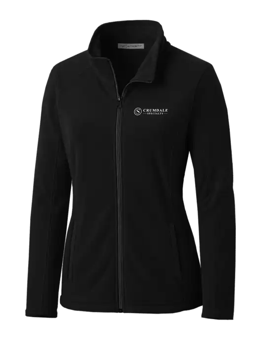 Black Womens Microfleece Jacket w/Crumdale Logo