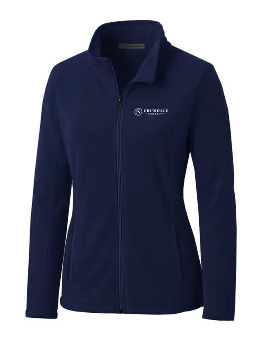 Navy Womens Microfleece Jacket w/Crumdale Logo