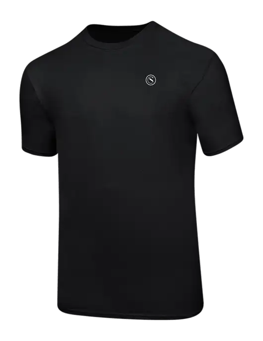 Ring Spun Jet Black 4.5 oz T-Shirt w/Crumdale Icon Logo