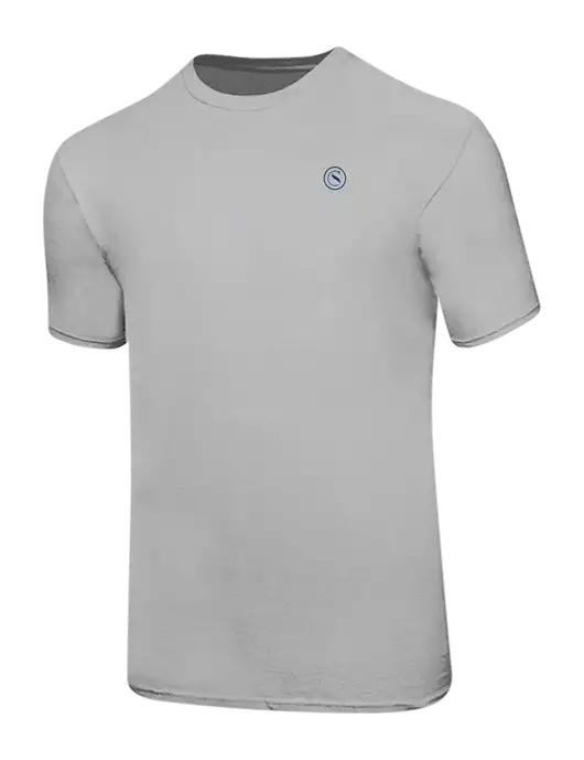 Ring Spun Silver 4.5 oz T-Shirt w/Crumdale Icon Logo