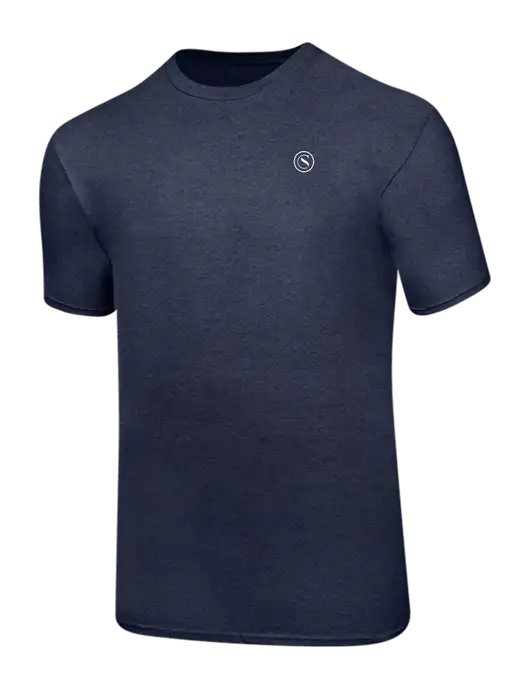 Ring Spun Heather Navy 4.5 oz T-Shirt w/Crumdale Icon Logo
