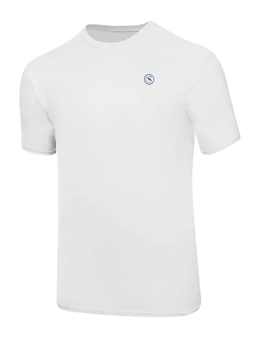 Ring Spun White 4.5 oz T-Shirt w/Crumdale Icon Logo