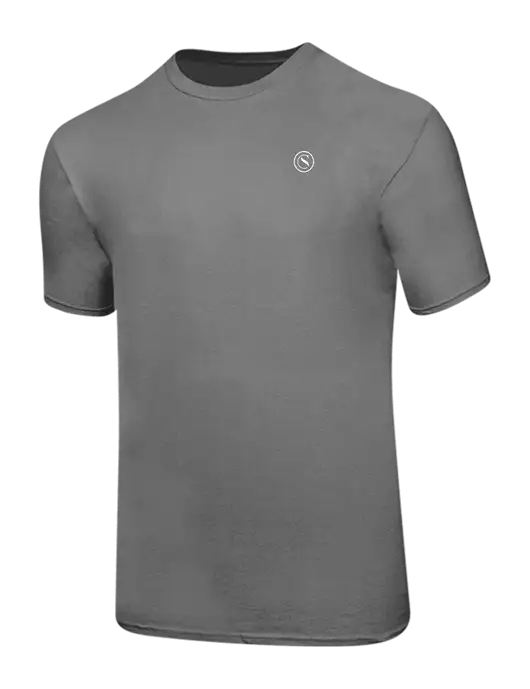 Ring Spun Medium Grey 4.5 oz T-Shirt w/Crumdale Icon Logo