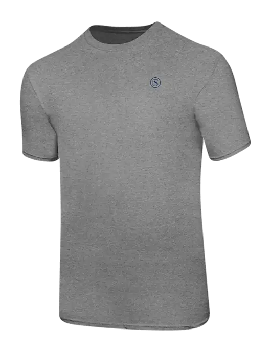 Ring Spun Light Heather Grey 4.5 oz T-Shirt w/Crumdale Icon Logo