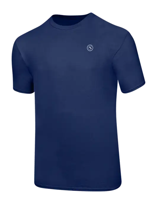 Ring Spun Navy 4.5 oz T-Shirt w/Crumdale Icon Logo