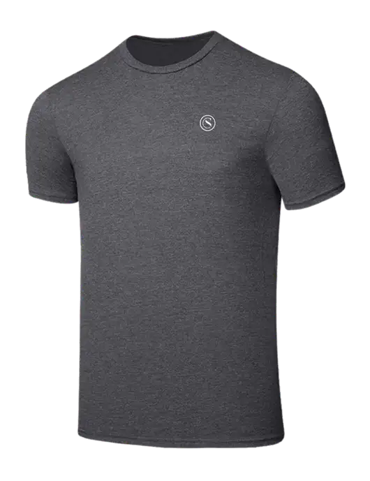 Seriously Soft Heathered Charcoal T-Shirt w/Crumdale Icon Logo