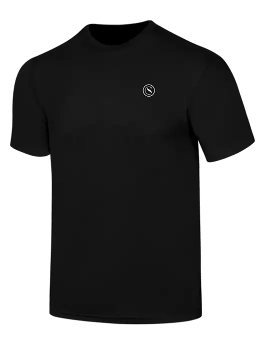 Simply Soft Black 4.5oz  Poly/Combed Ring Spun Cotton T-Shirt w/Crumdale Icon Logo