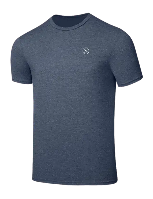 Seriously Soft Heathered Navy T-Shirt w/Crumdale Icon Logo