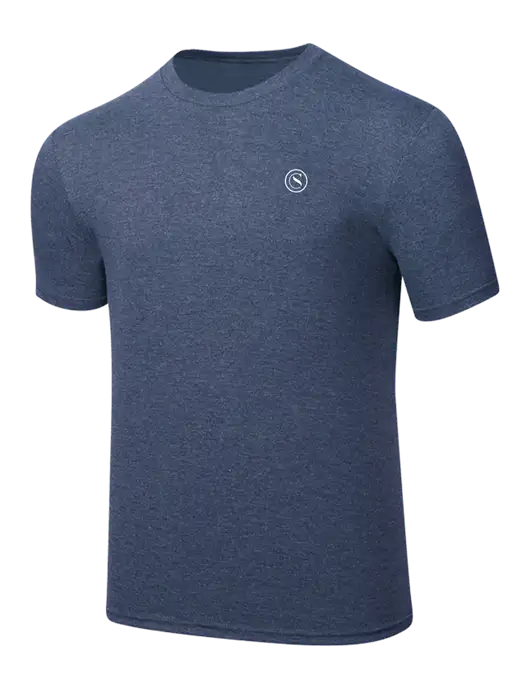 Simply Soft Navy Frost 4.5oz  Poly/Combed Ring Spun Cotton T-Shirt w/Crumdale Icon Logo