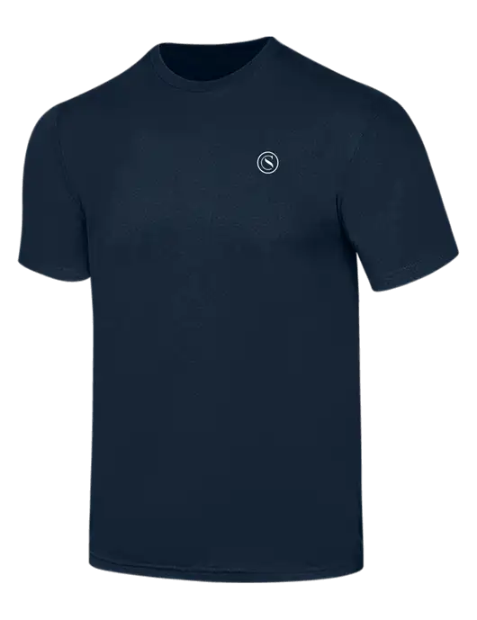 Simply Soft Navy 4.5oz  Poly/Combed Ring Spun Cotton T-Shirt w/Crumdale Icon Logo