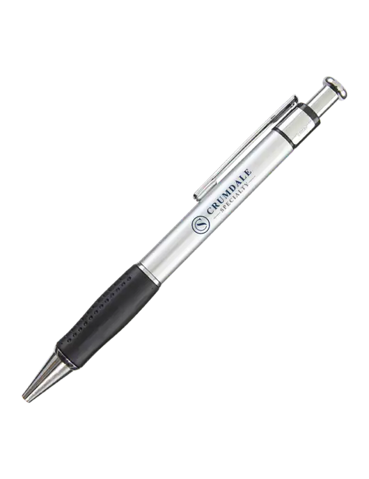 Malta Silver Pen - Black Ink w/Crumdale Logo