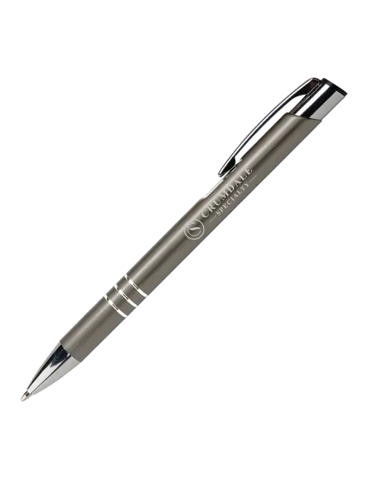 Laurent Gunmetal Pen - Black Ink w/Crumdale Logo