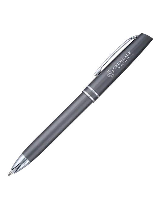 Gunmetal Anguilla Black Ink Pen w/Crumdale Logo