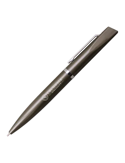 Santos Gunmetal Pen - Black Ink w/Crumdale Logo