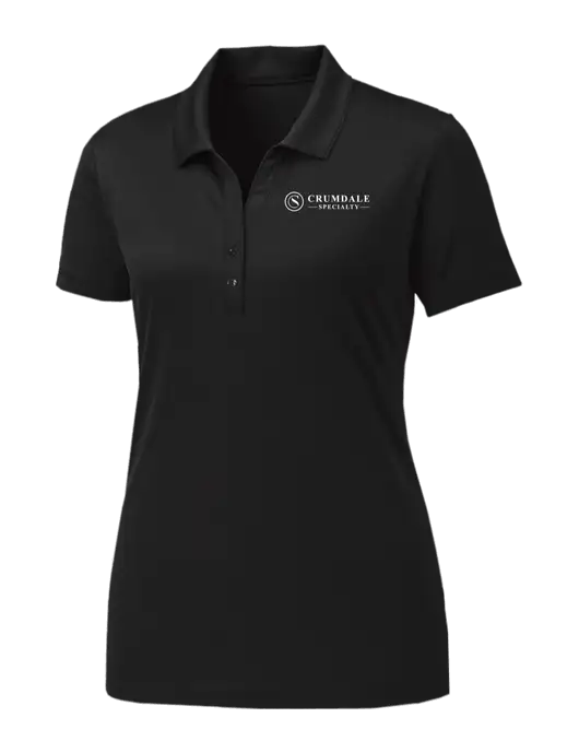 Womens Black PosiCharge Competitor Polo w/Crumdale Logo