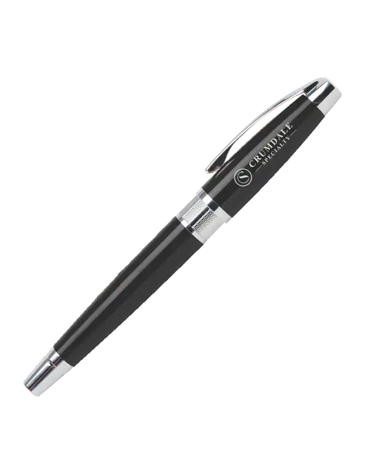 Masscotti Black Rollerball Pen - Black Ink w/Crumdale Logo