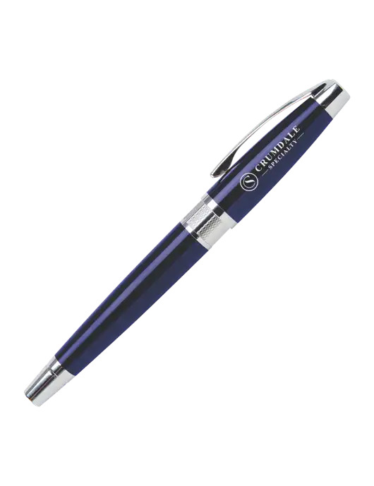 Masscotti Navy Rollerball Pen - Black Ink w/Crumdale Logo