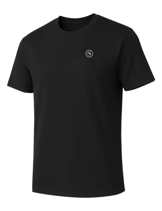 Allmade Deep Black Organic Cotton Tee w/Crumdale Icon Logo