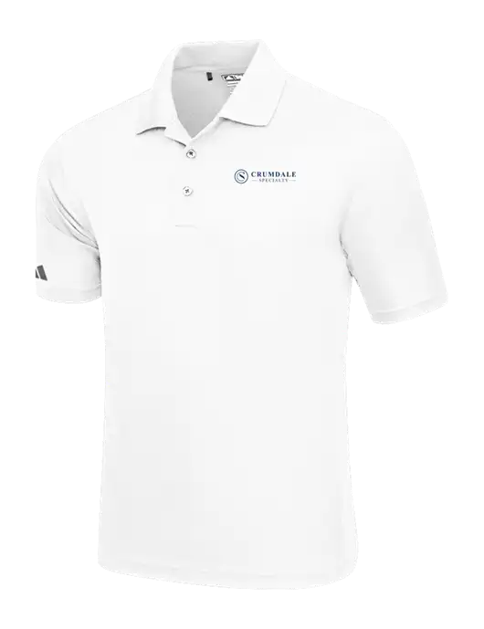 Adidas White Basic Sport Polo w/Crumdale Logo