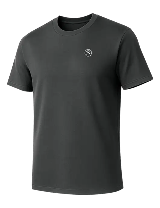 Allmade Charcoal Grey Organic Cotton Tee w/Crumdale Icon Logo