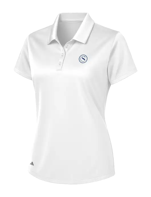 Adidas White Womens Basic Sport Polo w/Crumdale Icon Logo