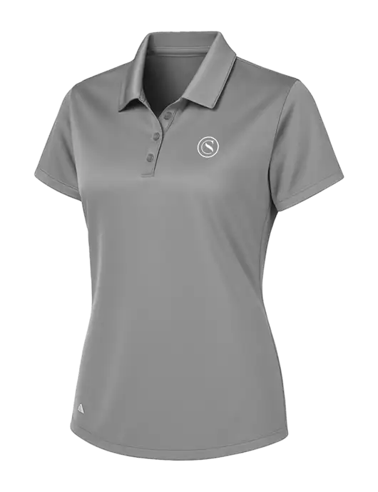 Adidas Light Grey Womens Basic Sport Polo w/Crumdale Icon Logo