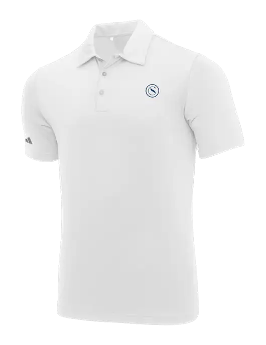 Adidas White Ultimate Solid Polo w/Crumdale Icon Logo