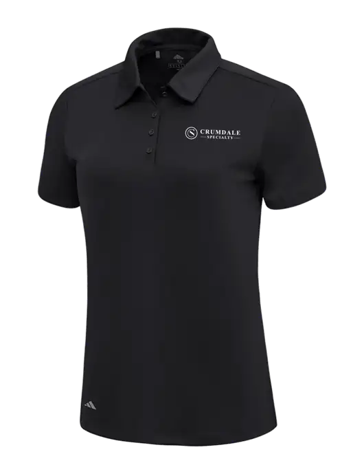 Adidas Black Womens Ultimate Solid Polo w/Crumdale Logo