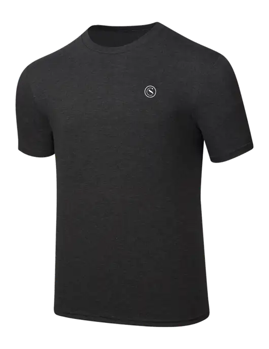 Simply Soft Black Frost 4.5oz  Poly/Combed Ring Spun Cotton T-Shirt w/Crumdale Icon Logo
