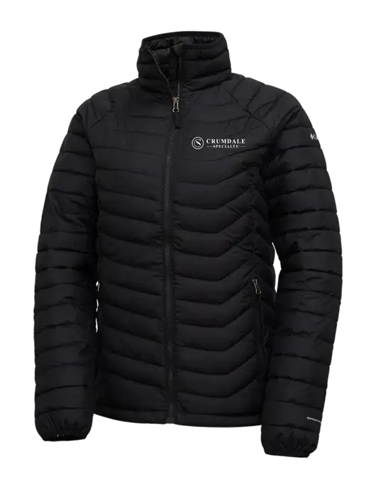 Columbia Black Womens Powder Lite Jacket w/Crumdale Logo