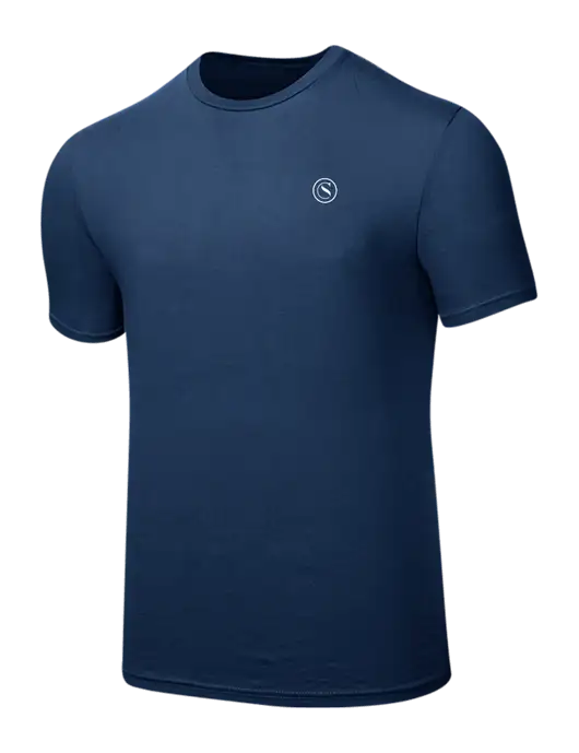 Seriously Soft Deep Slate Blue T-Shirt w/Crumdale Icon Logo