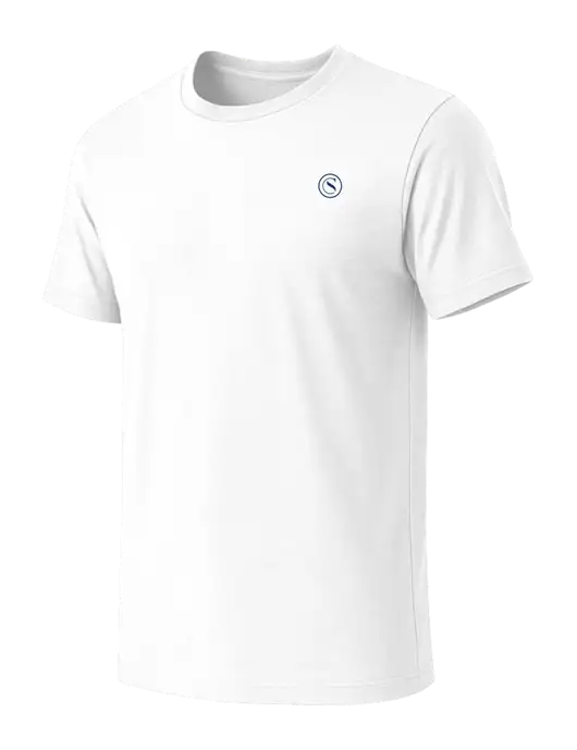 BELLA+CANVAS White Blend CVC Short Sleeve Tee w/Crumdale Icon Logo