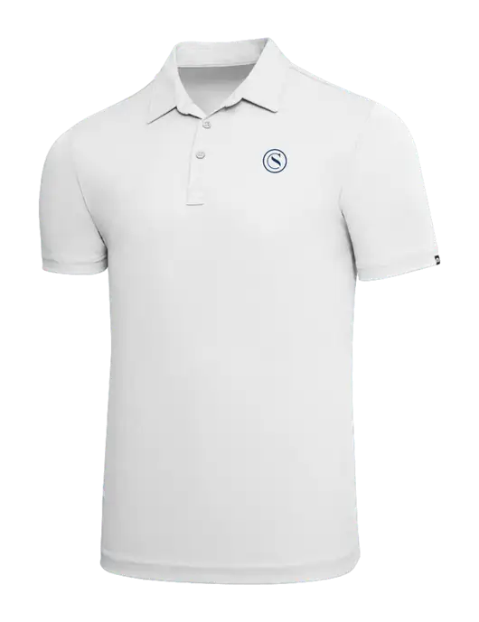 TravisMathew White Solid Oceanside Polo w/Crumdale Icon Logo