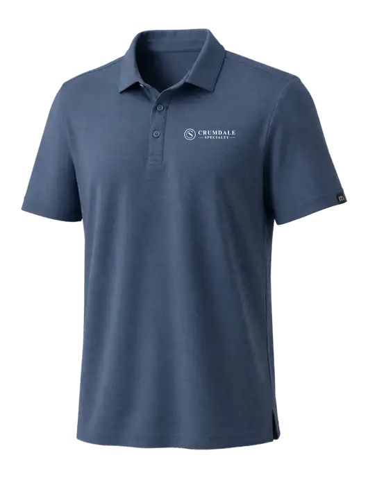 TravisMathew Dark Slate Blue Coto Performance Polo w/Crumdale Logo