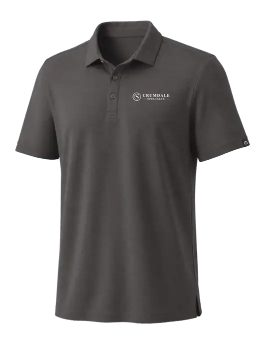 TravisMathew Med Dark Grey Coto Performance Polo w/Crumdale Logo
