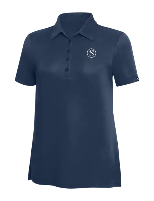 TravisMathew Navy Solid Womens Oceanside Polo w/Crumdale Icon Logo