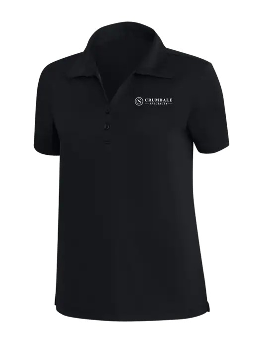 TravisMathew Black Womens Coto Performance Polo w/Crumdale Logo