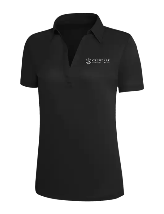 Black Silk Touch Womens Performance Polo w/Crumdale Logo