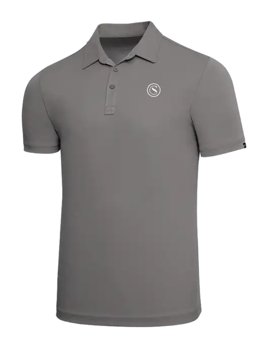 TravisMathew Grey Solid Oceanside Polo w/Crumdale Icon Logo
