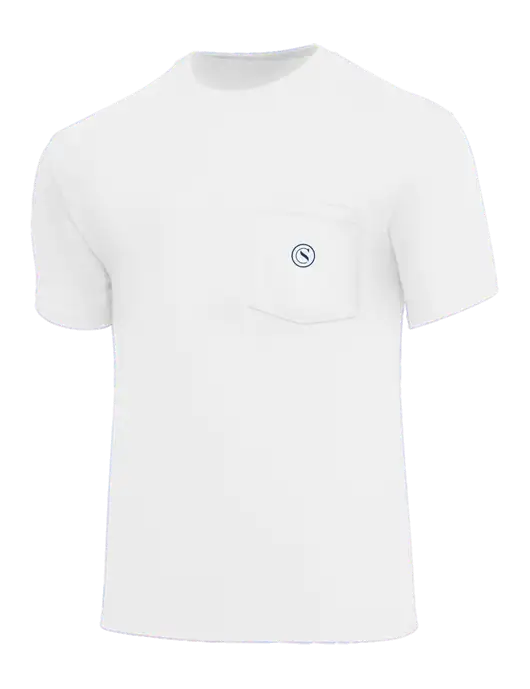 Core Blend White Pocket T-Shirt w/Crumdale Icon Logo