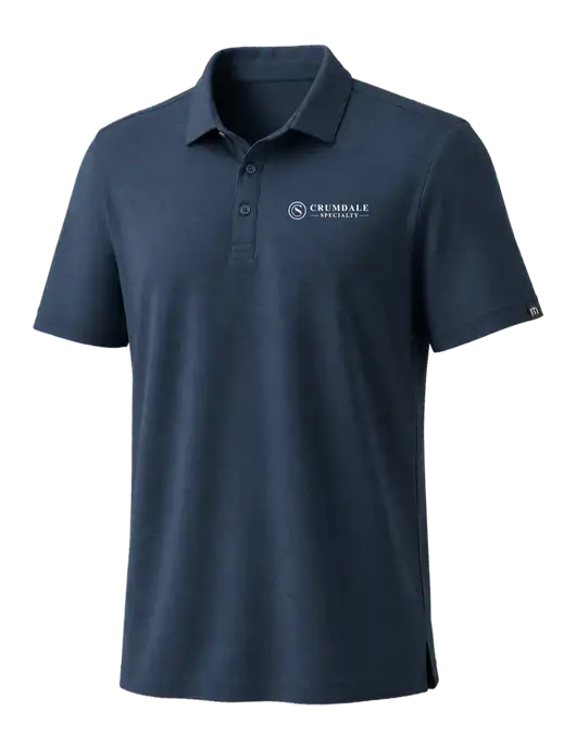 TravisMathew Navy Coto Performance Polo w/Crumdale Logo
