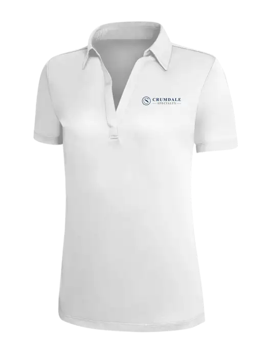 White Silk Touch Womens Performance Polo w/Crumdale Logo